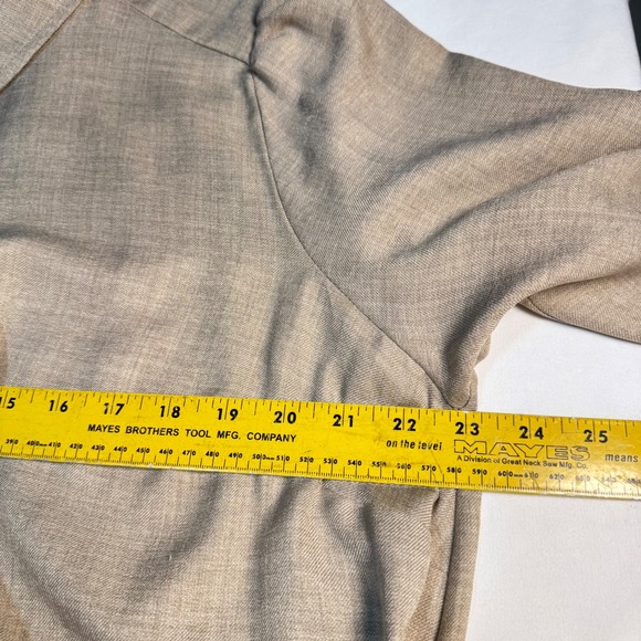 Emma & Michele Size XL Beige Textured Tunic Dress Ruffle Hem Boho - Picture 8 of 8